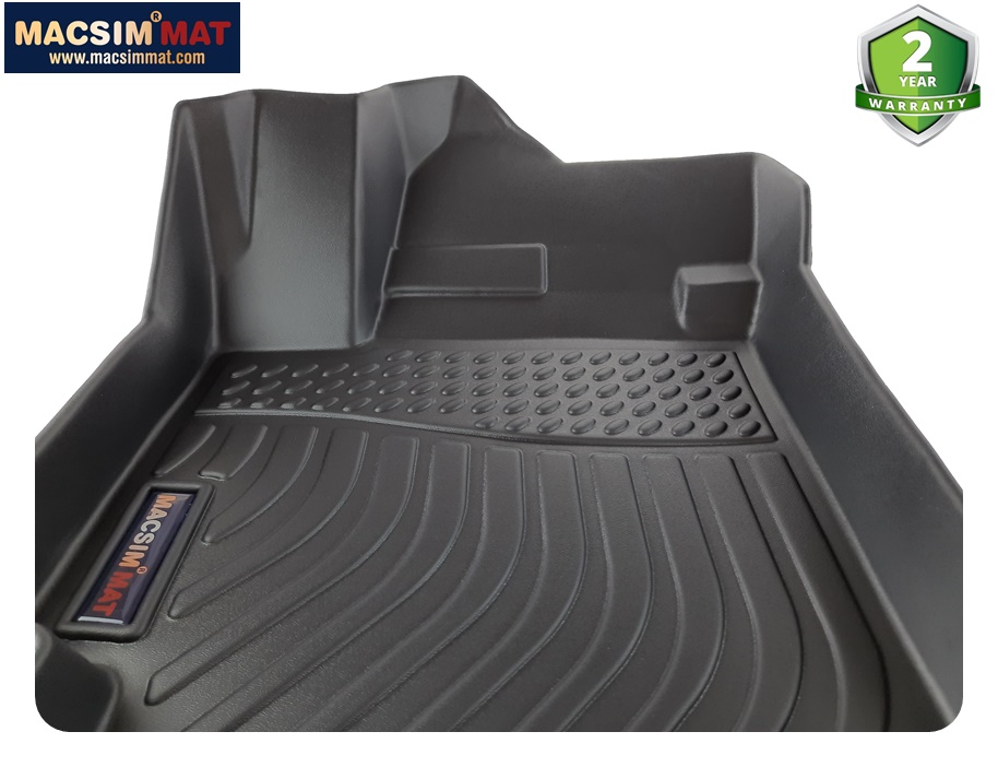 Thảm lót sàn xe ô tô Suzuki XL7 2 hàng ghế Nhãn hiệu Macsim chất liệu nhựa TPV cao cấp màu đen