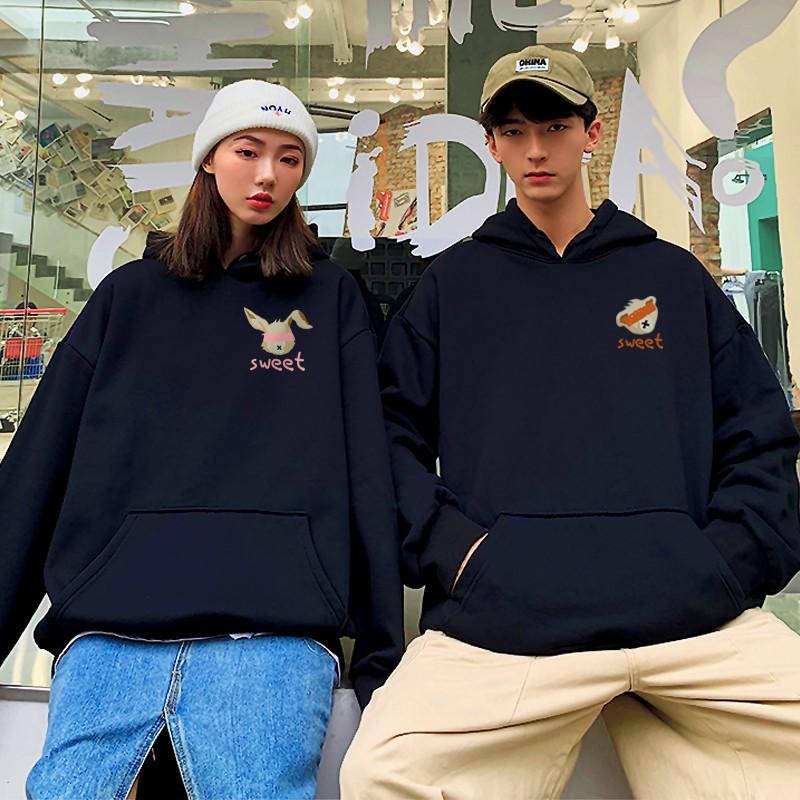 Áo hoodie unisex nam nữ cặp đôi sweater local brand hàn quốc cute khoác zip choàng cardigan chống nắng CHIBI GẤU THỎ SamMy96 Shop
