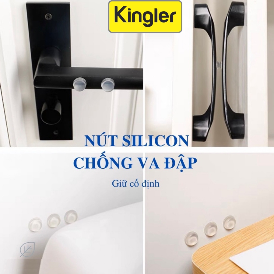 10 Nút Đệm Trong Suốt Silicone Tự Dán, Tiện Dụng Giúp Chống Va Đập Cánh Cửa, Đồ Đạc Trong Gia Đình. Kingler 1750