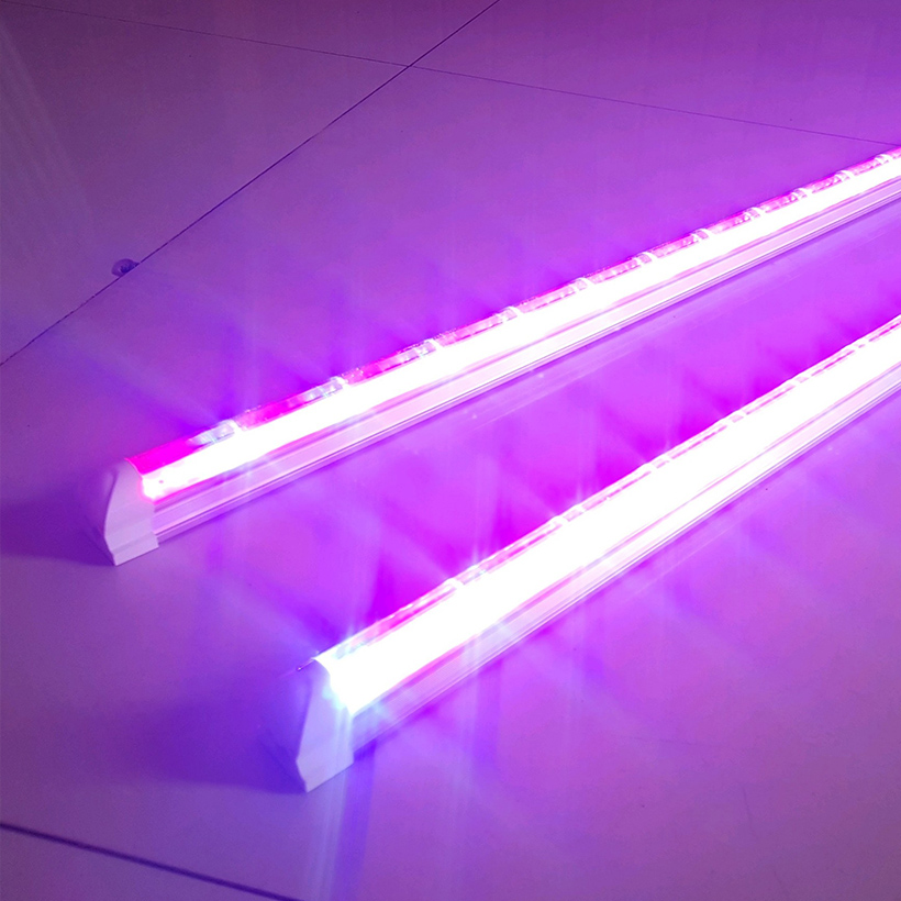 Combo 2 Đèn LED Trồng Cây và Rau Thủy Canh Trong Nhà Kính (Dài 1.2M) với anh sáng tím hồng giúp cây trồng và rau trong nhà phát triển nhanh