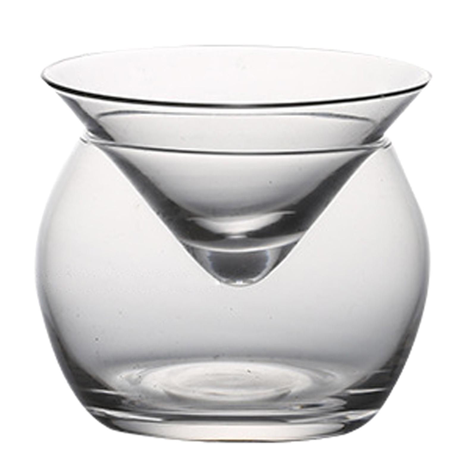 2 Set Molecular Cup Iced Caviar Liquor Conical Glass for Home Bar S + L