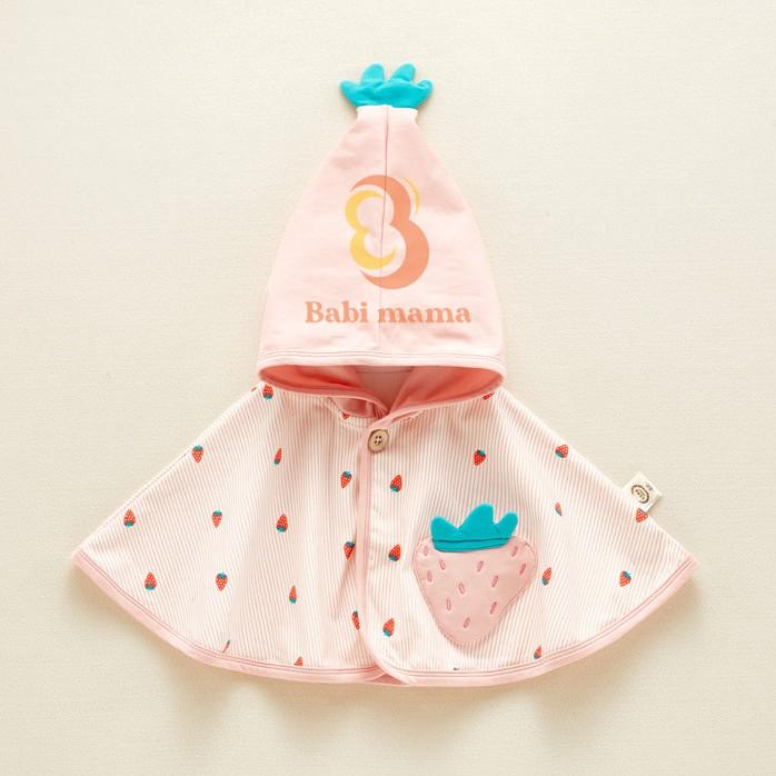 Áo Choàng Chống Nắng Cánh Dơi Màu Hồng Cotton Hoạ Tiết Ngộ Nghĩnh Cho Bé Yêu Babi mama - A18