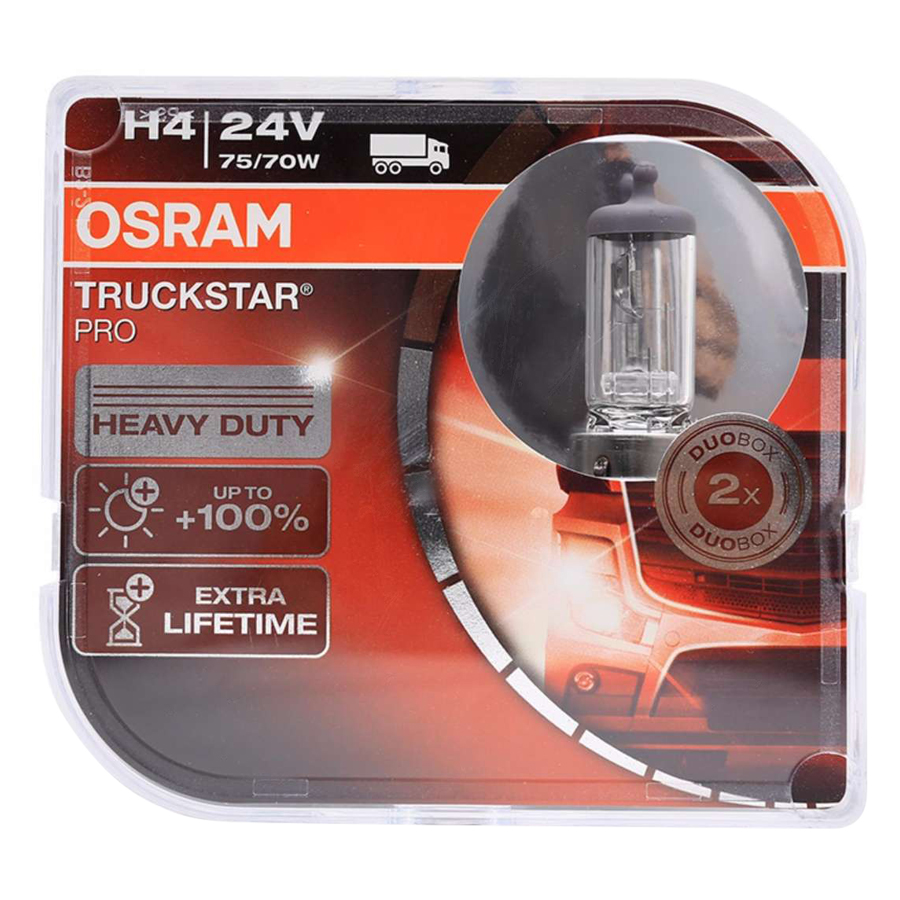 Bộ 2 Bóng Đèn Osram H4 Truckstar Pro (70W) - Trắng