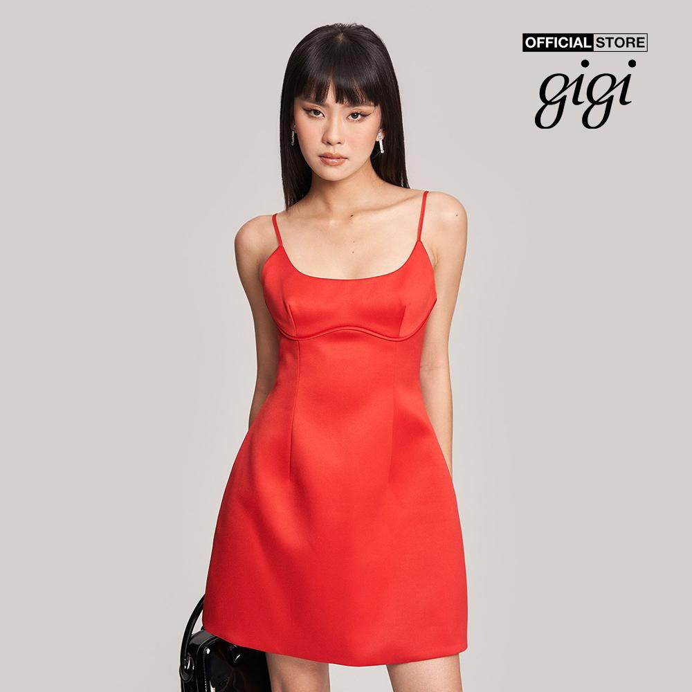 GIGI - Đầm mini hai dây hở lưng nữ tính G2101D222156