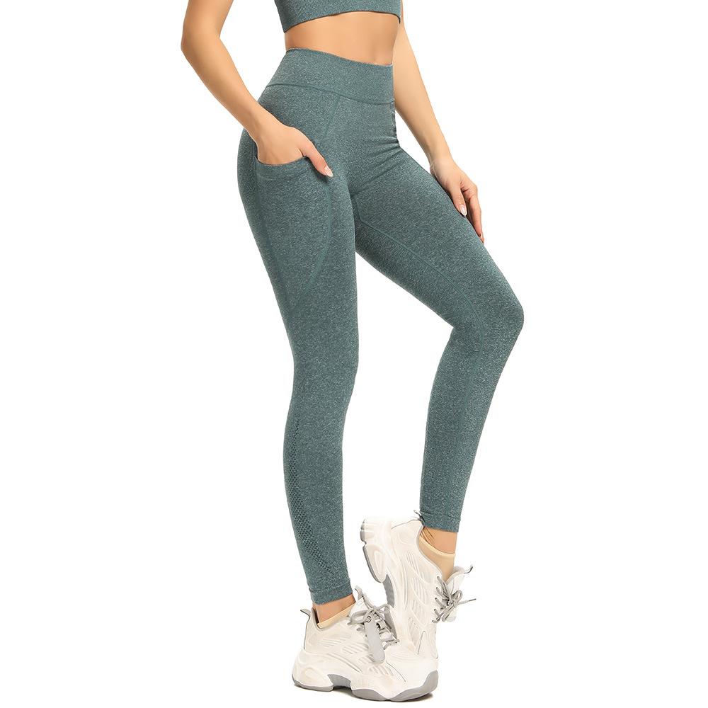 Liền Mạch Thảm Tập Yoga Kèm Túi Nữ Quần Legging Tập Yoga Thể Dục Chạy Leggin Cao Cấp Co Giãn Tập Gym Quần Legging Ôm Tập Luyện Quần