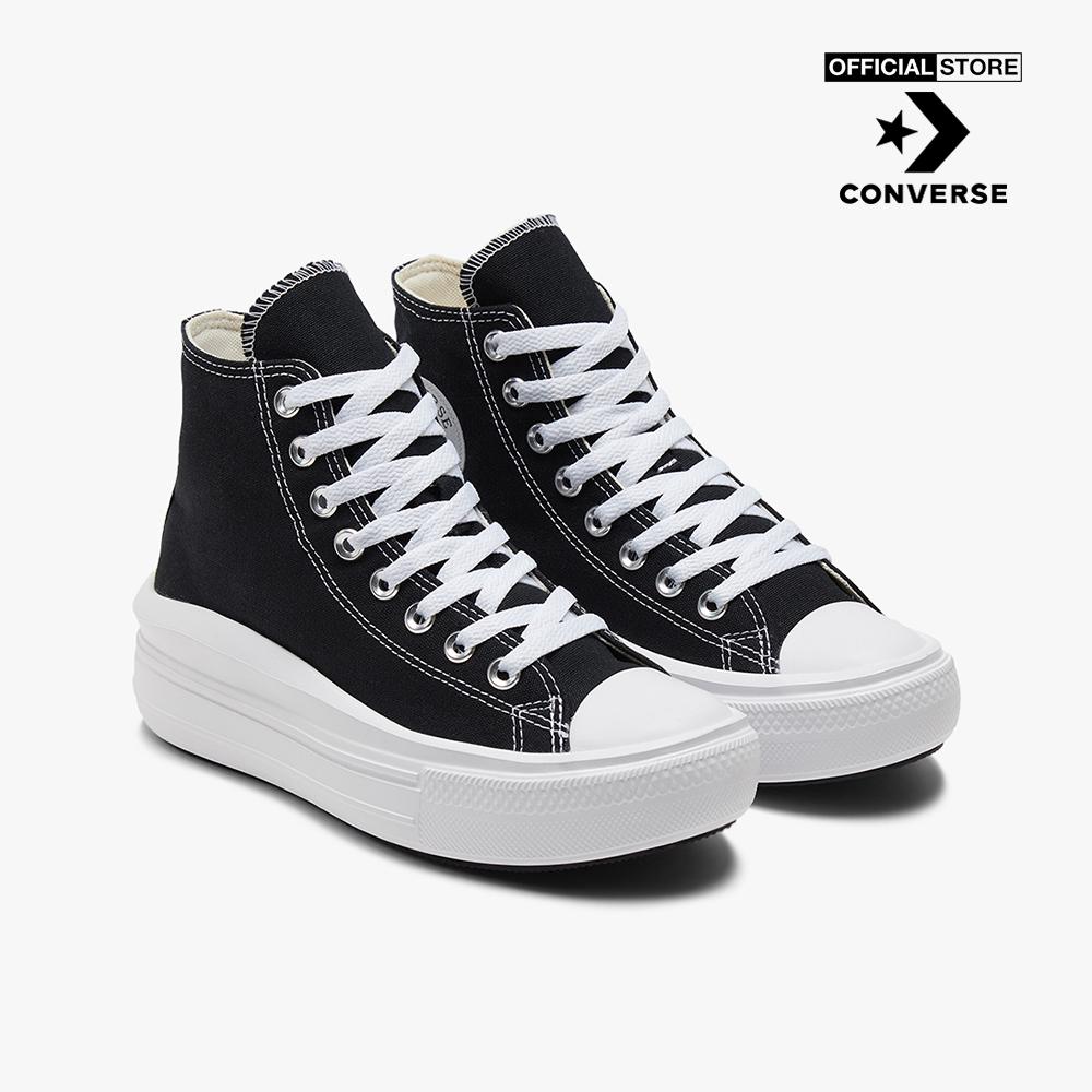 CONVERSE - Giày sneakers nữ cổ cao Chuck Taylor All Star Move 568497C-0000_BLACK