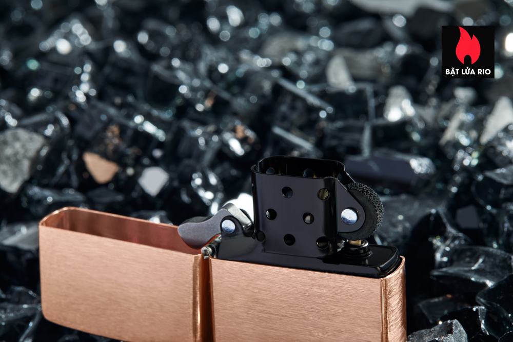 Bật Lửa Zippo 48107 – Zippo Solid Copper – Zippo Copper Case With Black Coated Stainless Steel Insert – Zippo Đồng Đỏ Nguyên Khối 2022