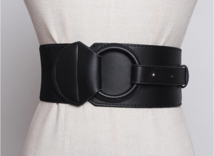 Thương Hiệu Thiết Kế Dây Thắt Lưng Nữ Co Giãn Rộng Dây Co Giãn Áo Nữ Đen Waistbands Rộng Thắt Lưng Đầm Nữ