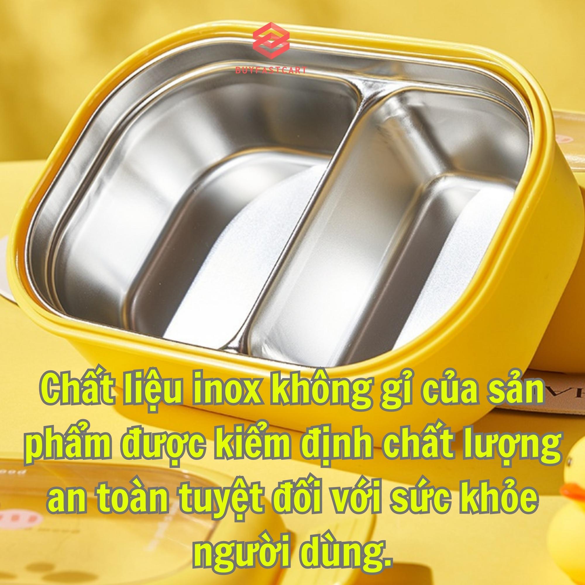 Hộp Cơm Giữ Nhiệt 2 Ngăn Lõi Inox, dung tích 950ml Buyfastcart C1: Sự Lựa Chọn Hoàn Hảo Cho Hội Quán Văn Phòng