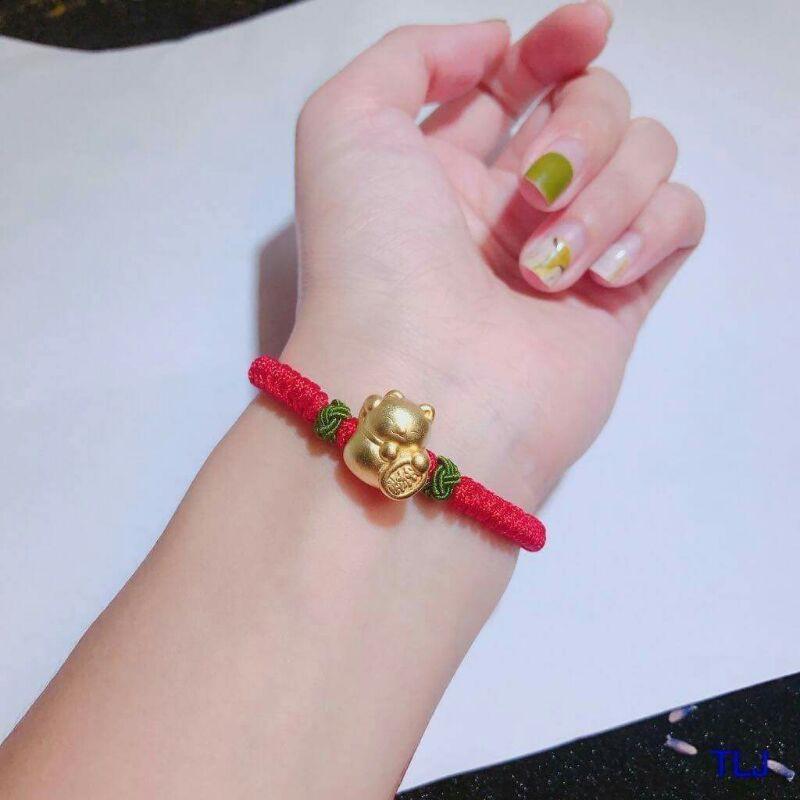 VÒNG TẾT CHỈ ĐỎ MÈO THẦN TÀI MAY MẮN-TÀI LỘC