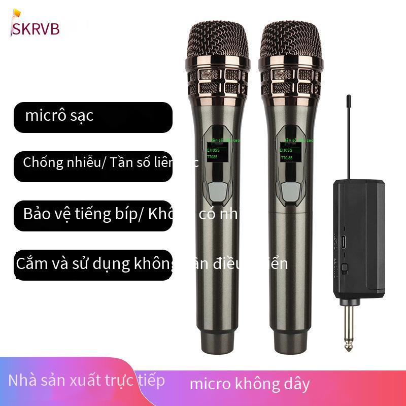 Đặc biệt VHF karaoke gia đình một cho hai micrô âm thanh ngoài trời sân khấu vuông KTV phát sóng trực tiếp với hàng hóa micrô không dây
