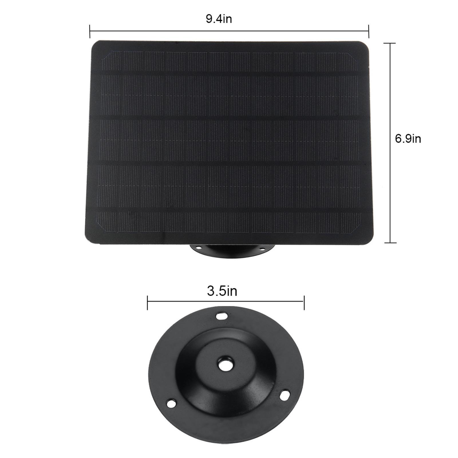 2x Solar Panel Charger - Weather Resistant, 9.8 Ft Power Cable, Adjustable Mount