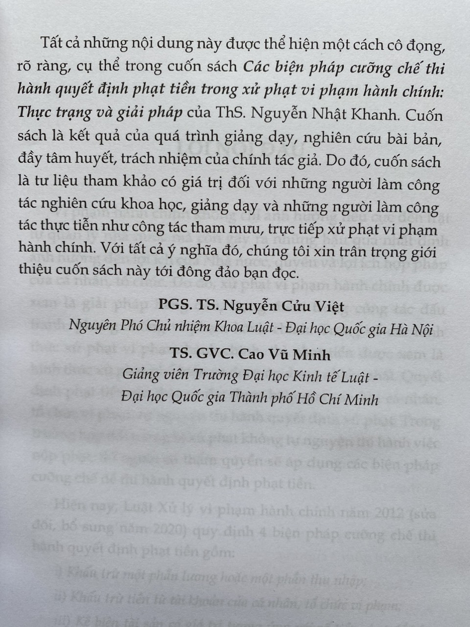 Các Biện Pháp Cưỡng Chế  Thi Hành Quyết Định Phạt Tiền Trong Xử Phạt Vi Phạm Hành Chính Thực Trạng và Giải Pháp