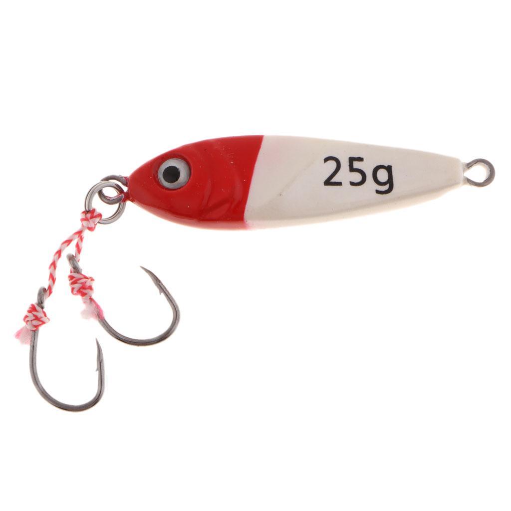 Jigs Jigging Fishing Lure Metal Hard Bait with Assist Hooks Fast Sinking for Deep Sea Fishing