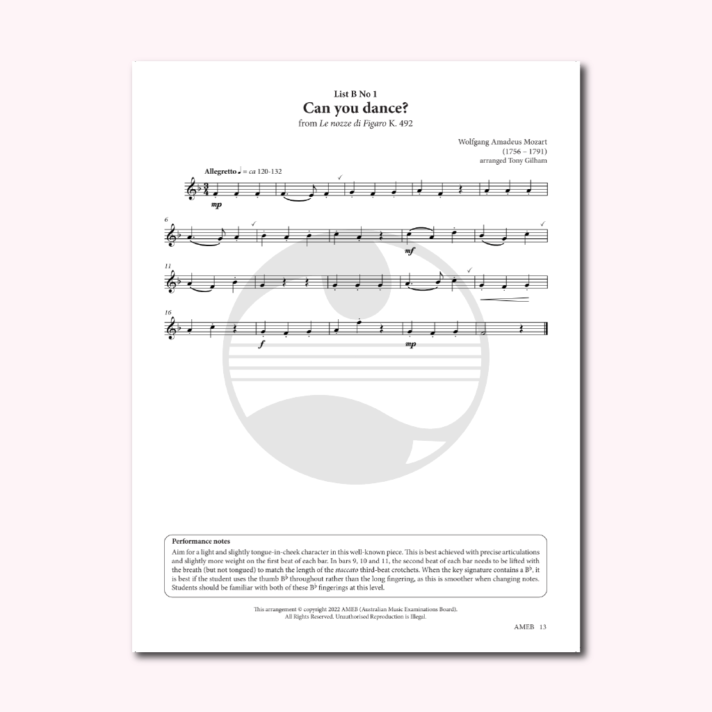 Sách Flute AMEB Series 4 Preliminary