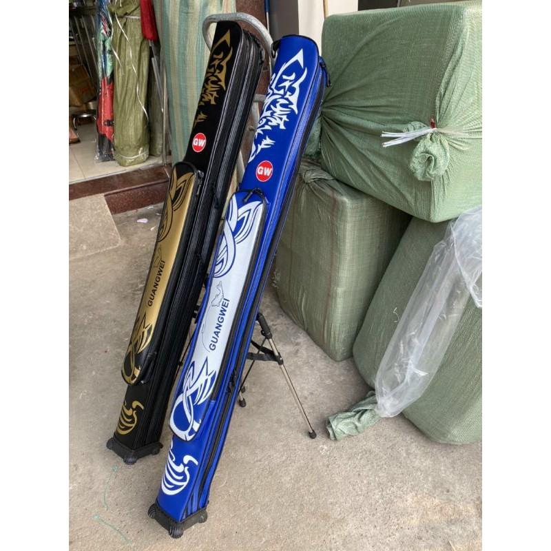 Bao đựng cần cứng có chân dài 1m25, 2 ngăn chính, 1 phụ