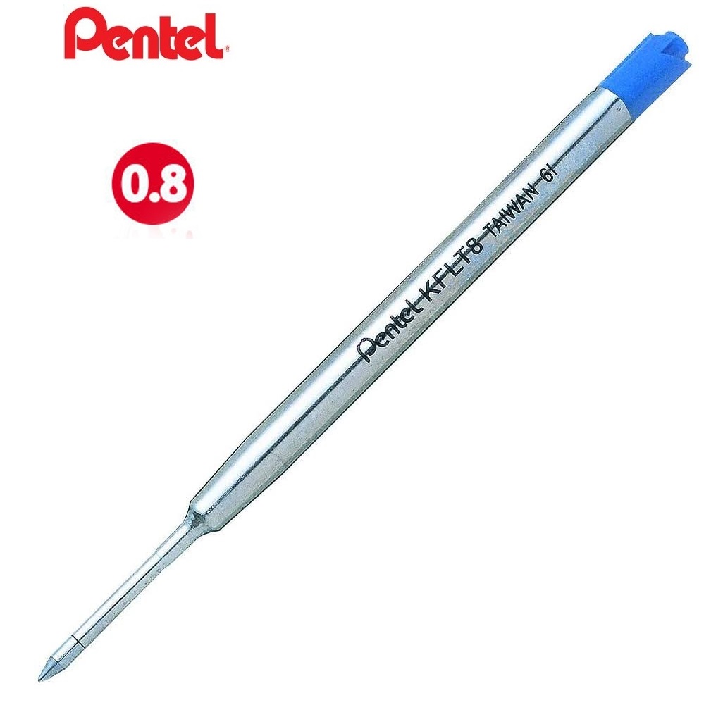 Bút ký cao cấp Pentel B811 ngòi 0.8mm mực xanh kèm hộp | Bút bi Nhật Bản thiết kế nắp vặn vỏ màu