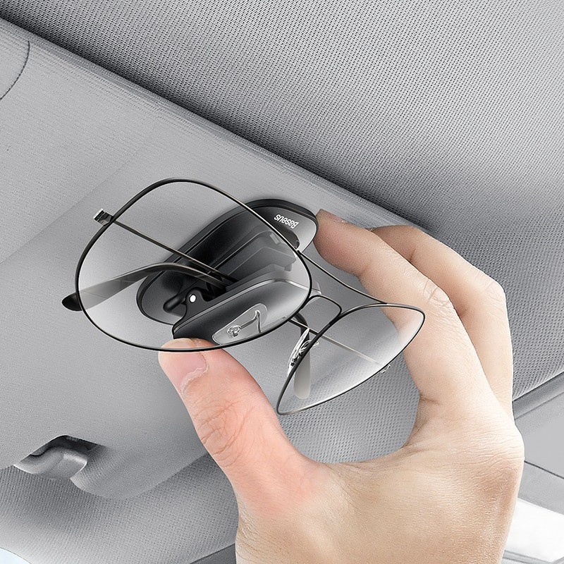 Giá Treo Kính Kẹp Thẻ Hoặc Phụ Kiện Trên Xe Ô Tô Baseus Platinum Vehicle Eyewear Clip (Clamping Type / Paste Type) - Hàng Chính Hãng