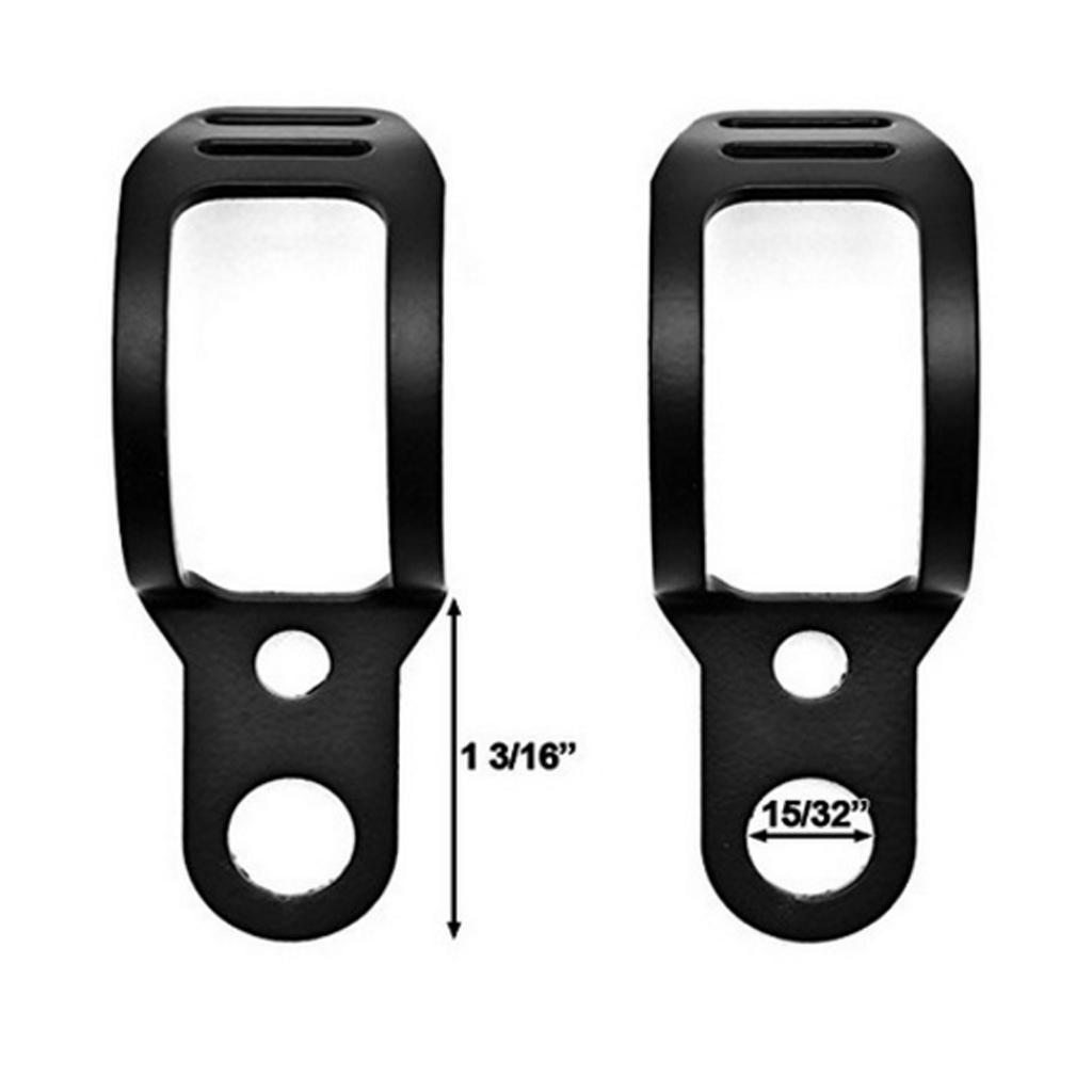 1 Pair Universal Motorcycle   Light Fork Mount Bracket Black
