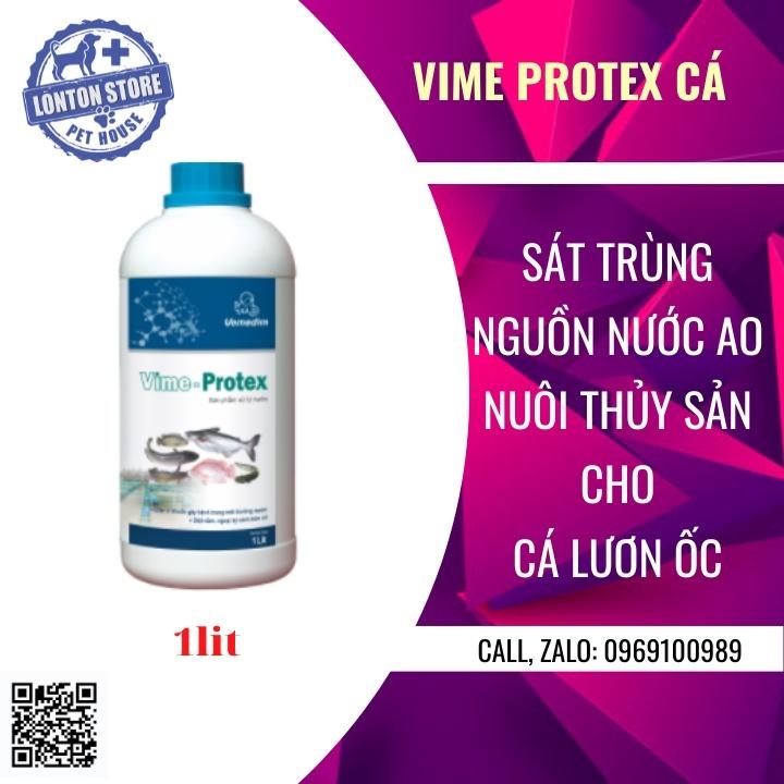 VEMEDIM Vime-Protex cá, xử lý nước, diệt khuẩn ao nuôi cá, chai 1lit Vime Protex - Lonton store