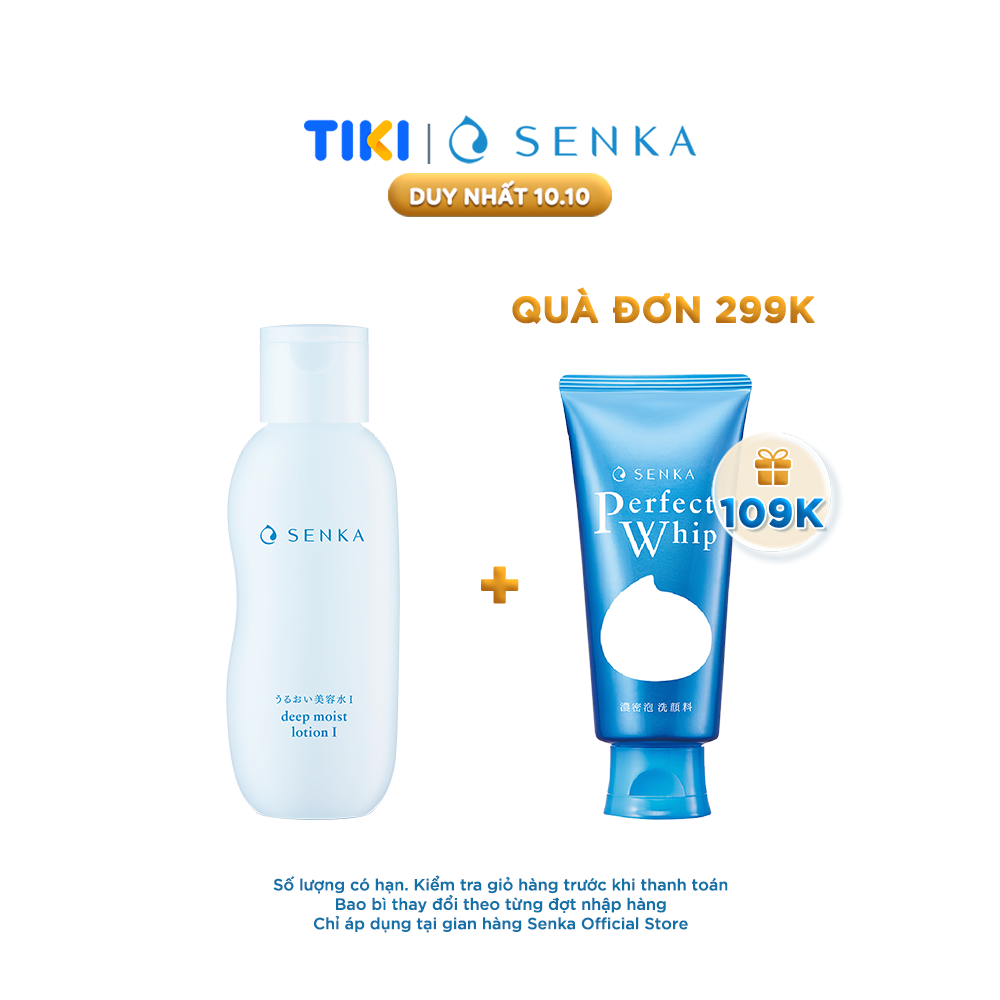 [HOT DEAL] Nước Dưỡng Trắng & Làm mềm da Không Cồn SENKA AQUA BRIGHT LOTION 200ml