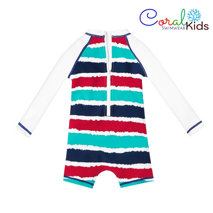 Đồ bơi chống nắng giữ nhiệt Coral Kids swimwear cho bé trai từ 6 tháng đến 4 tuổi - Leo Swimwear - Tặng tã bơi