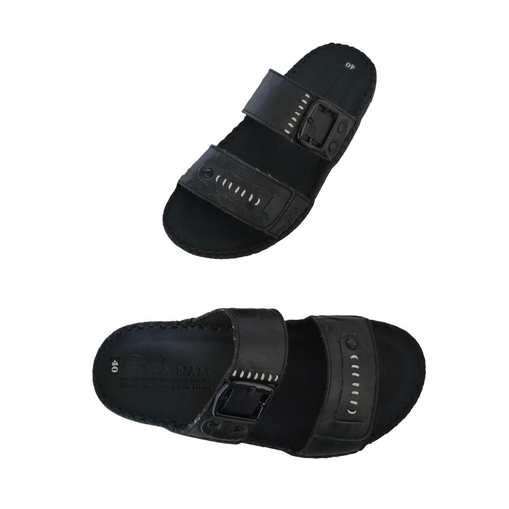 Dép Nam Quai Ngang HÀ NAM Da Bò Thật Cao Cấp DNA2169c