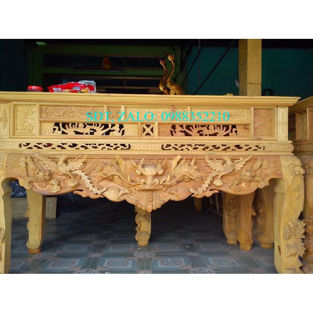 Sập thờ tứ linh gỗ