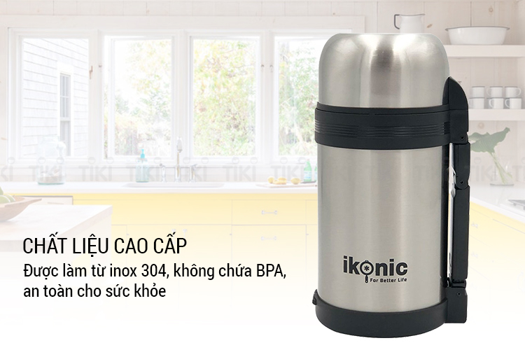 BÌNH GIỮ NHIỆT ĐỰNG THỨC ĂN IKONIC IK-2605 1L