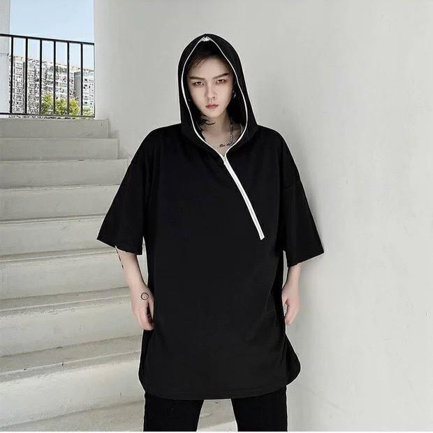 Áo phông nam tay lỡ vải thun cotton