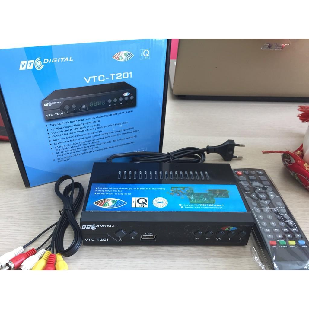 Đầu kỹ thuật số VTC - T201 Kèm Anten 15m, ̣̣