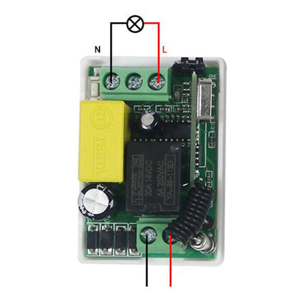 DC 12V 1 Channel Remote Control Switch Control Wireless RF Relay 1 Receiver With 1 Transmitter L