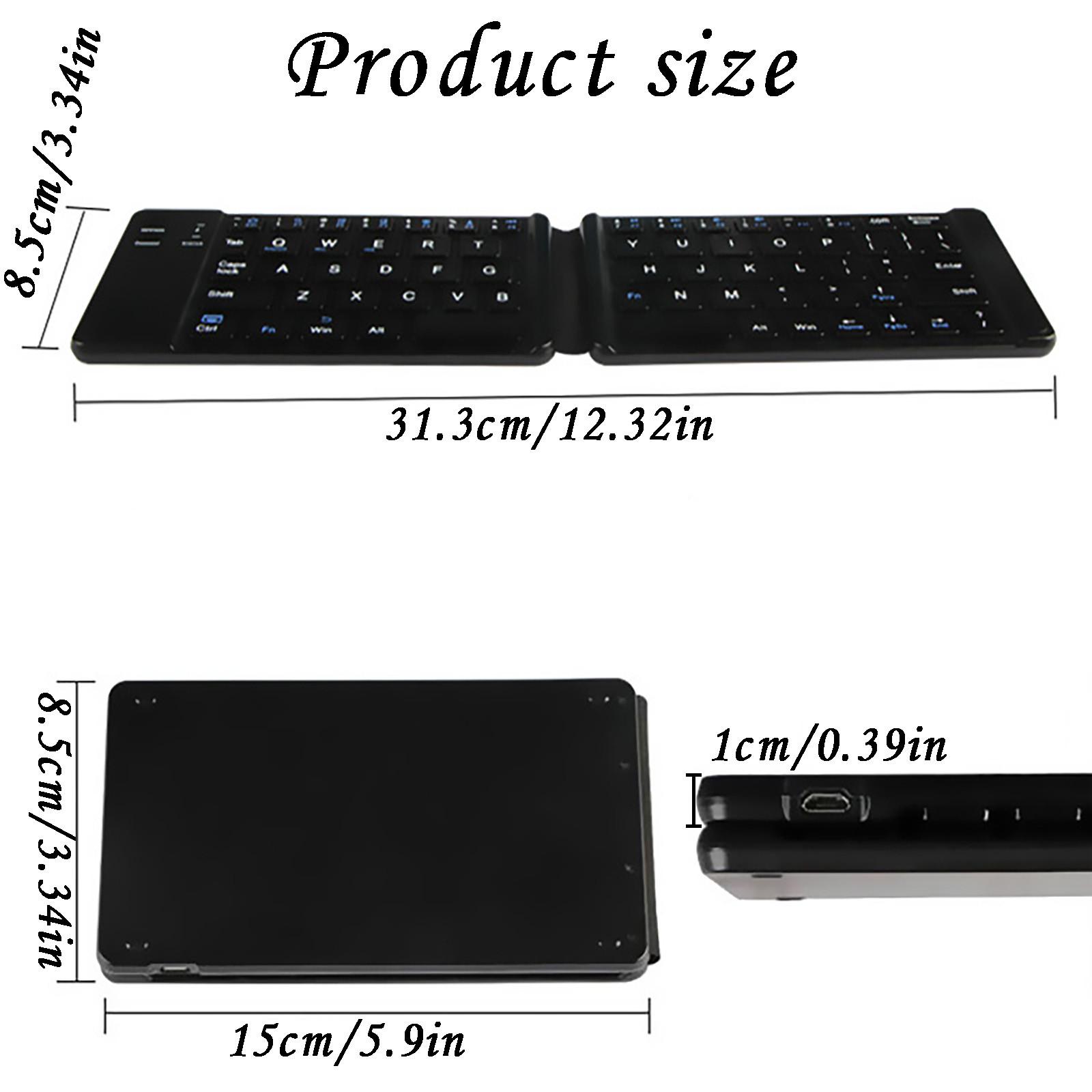 Mini Bàn Phím Bluetooth Gập Di Động Không Dây Bàn Phím PC Siêu Mỏng Bàn Phím Dành Cho Máy Tính Laptop Máy Tính Bảng Điện Thoại Di Động Клавиатура