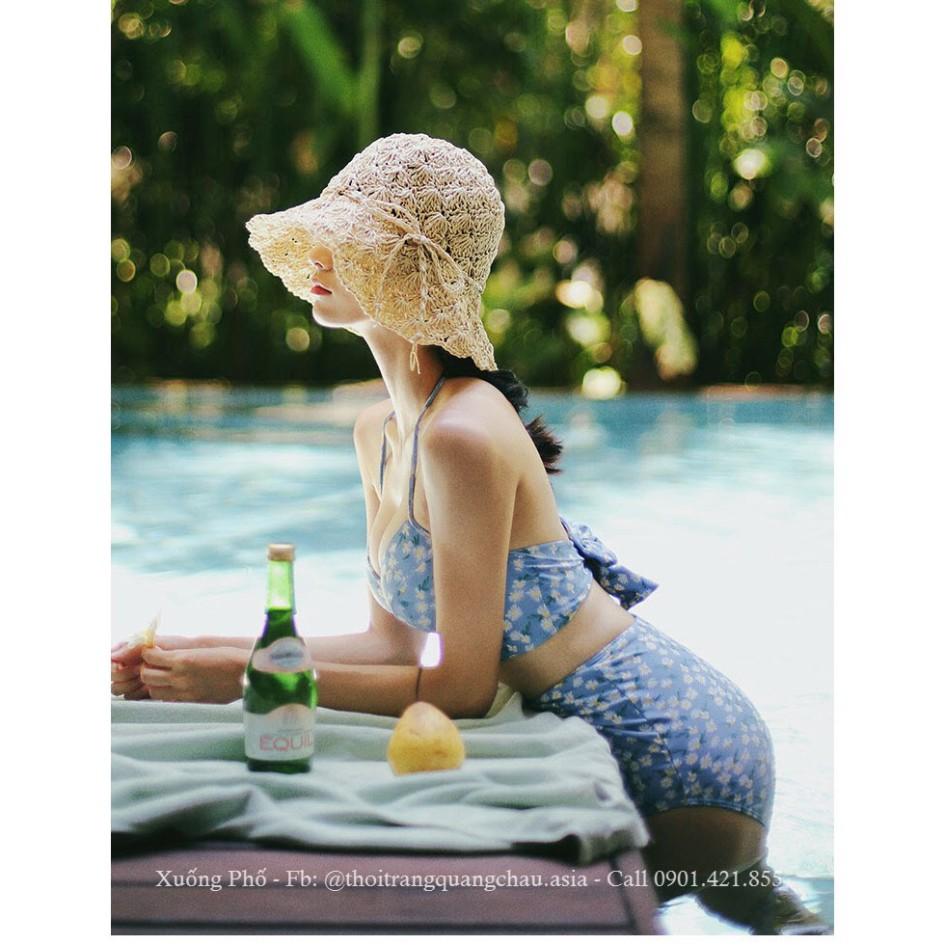 (Giao ngẫu nhiên) Hàng nhập Bikini xanh hoa nhí 2 mảnh Quảng Châu, chất vải đẹp #WX2391