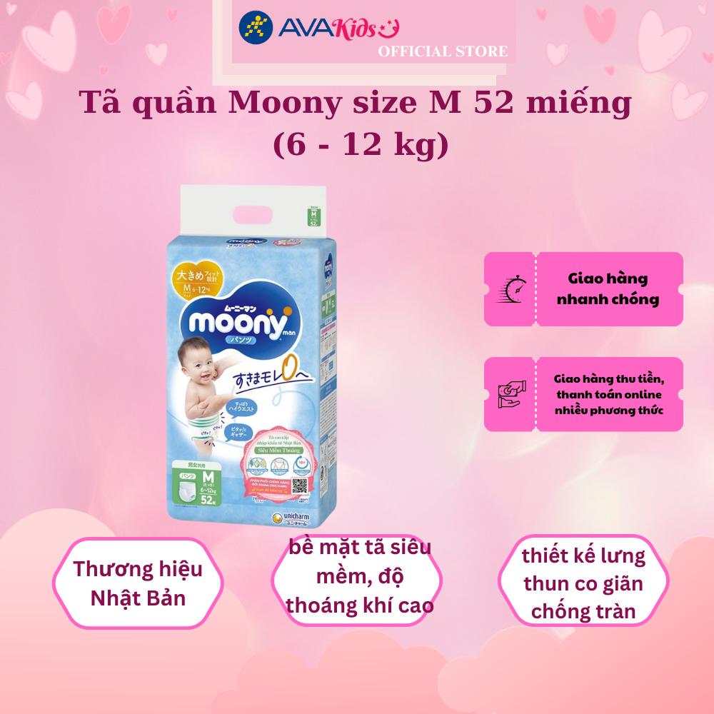 Tã quần Moony size M 52 miếng (6 - 12 kg)