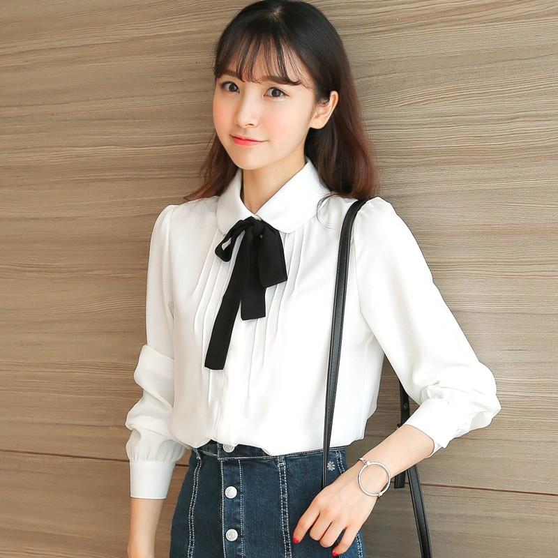 Sơ mi nữ cổ thắt nơ SM117
