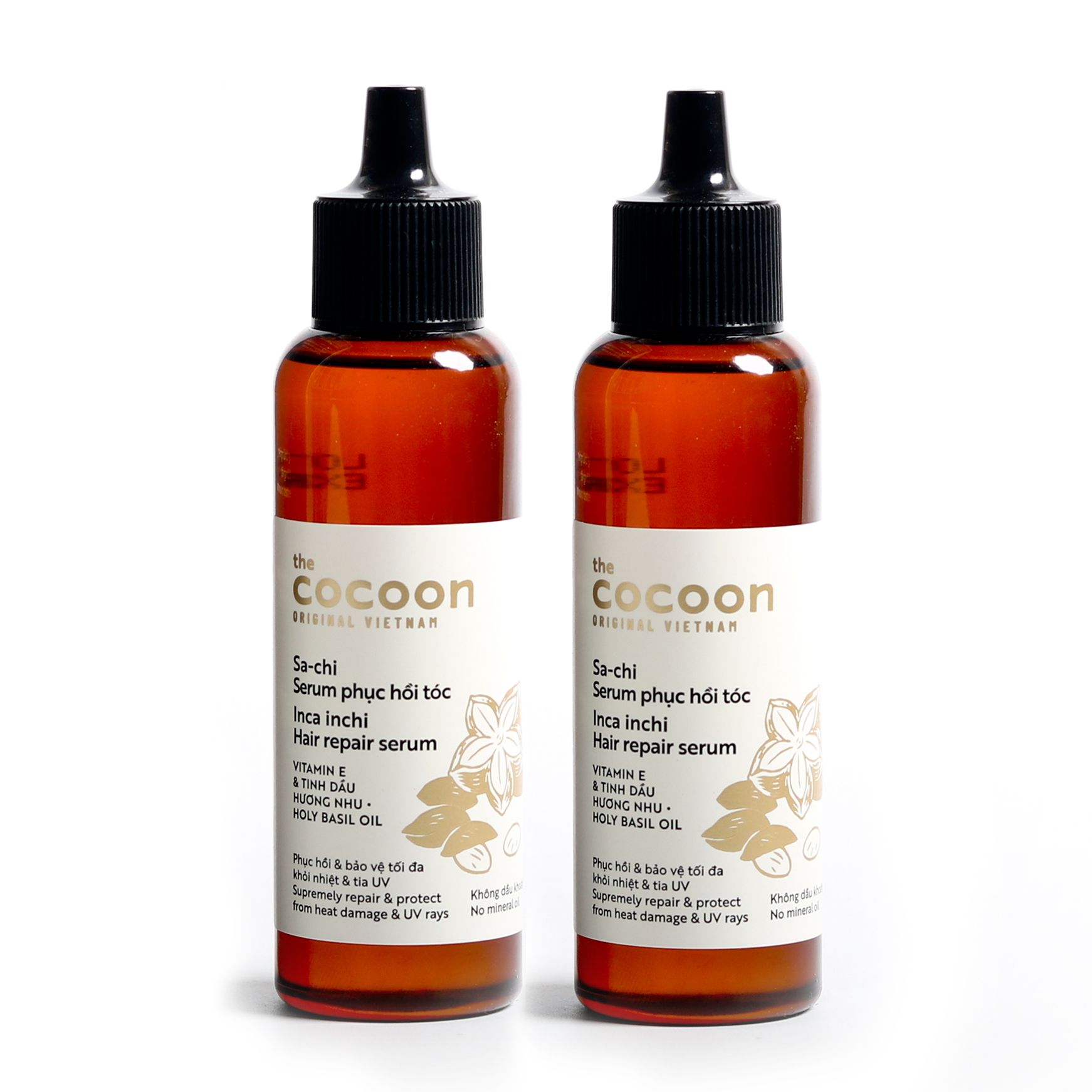 Combo 2 serum Sachi phục hồi tóc the cocoon 70ml