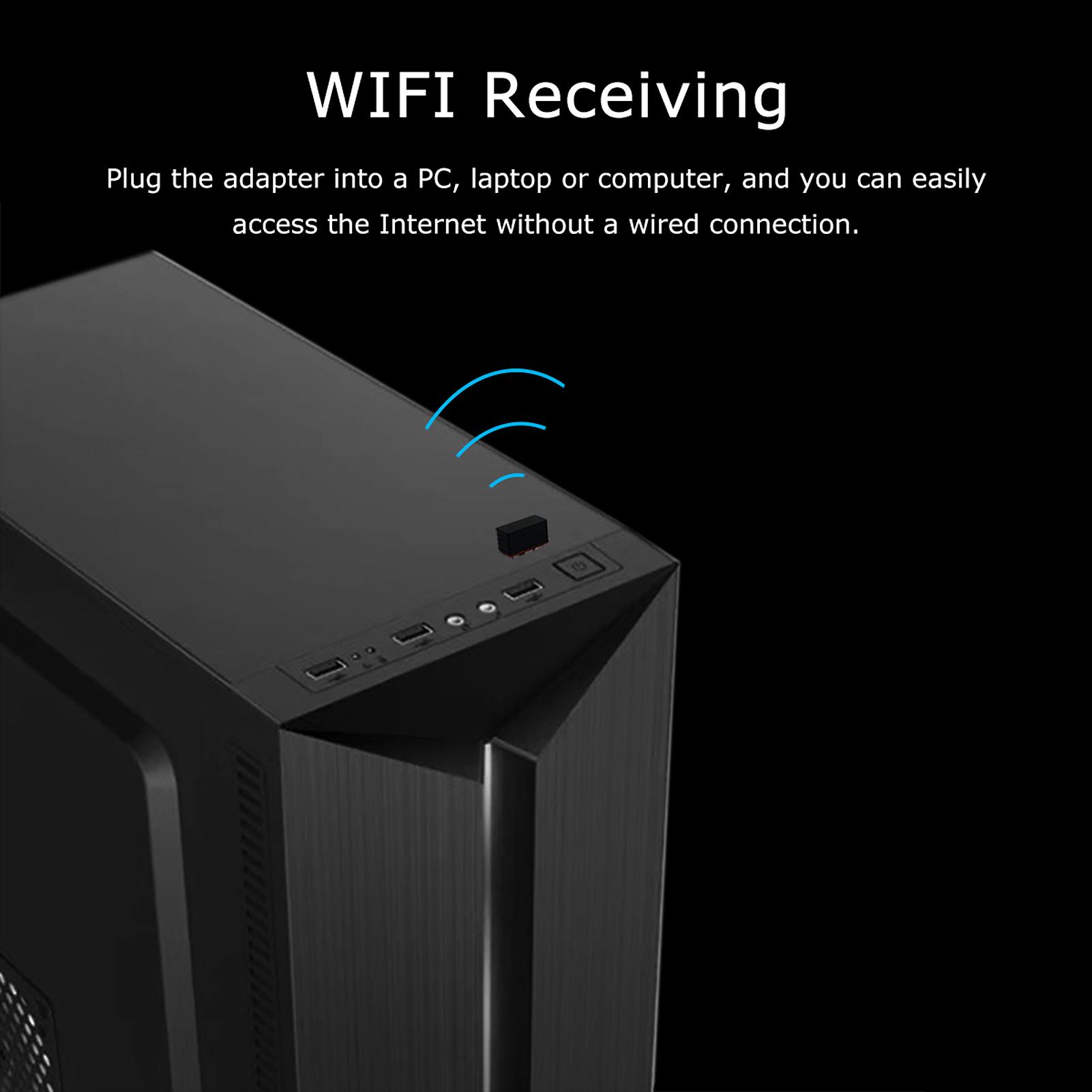 WIFI 6 Thu Tín Hiệu Mạng Mini Bộ Chuyển Đổi Wi-Fi Không Trình Điều Khiển Cho Máy Tính Để Bàn Máy Tính Card Mạng 2.4G Cắm USB