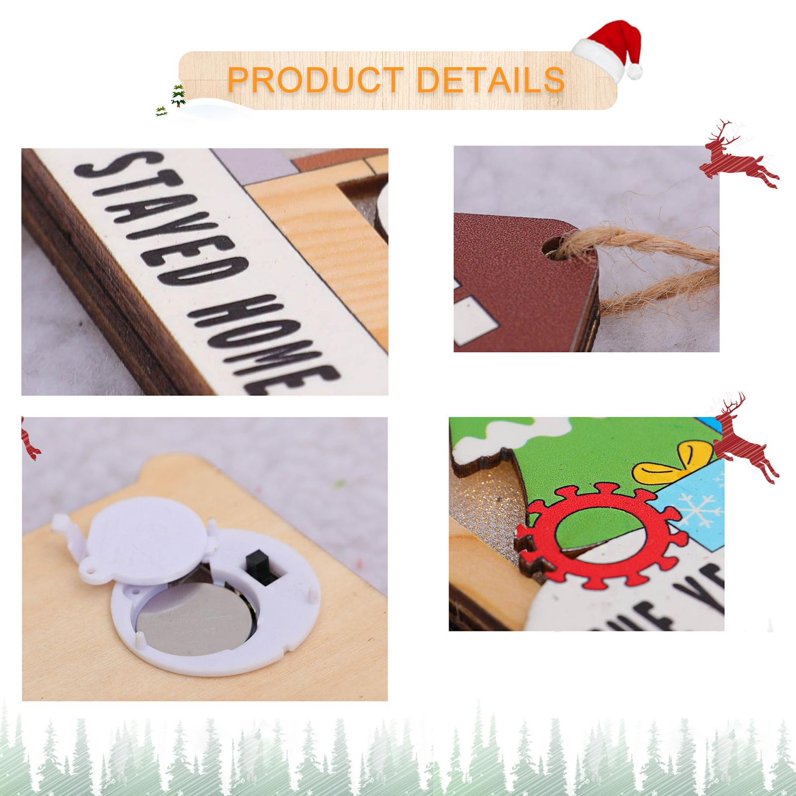 Nhà gỗ phát sáng trang trí cây thông noel, đồ trang trí giáng sinh