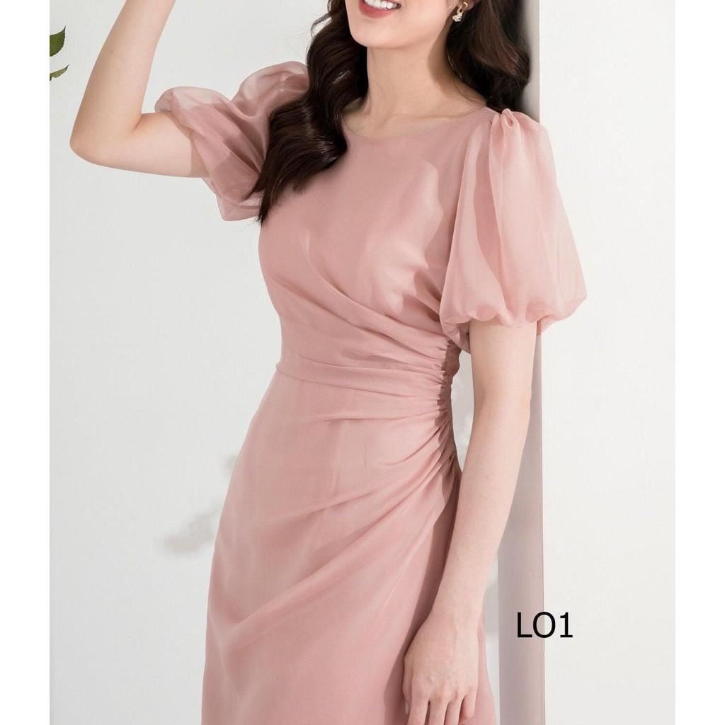 Đầm VÁY NỮ dạo phố dáng suông tay bồng nhẹ nhàng - Yena Dress RE