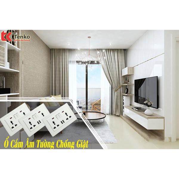 Ổ Cắm USB Âm Tường Cổng Sạc 5V - 2100mAh Chống Giật Có Công Tắc Nguồn TK-TT-126