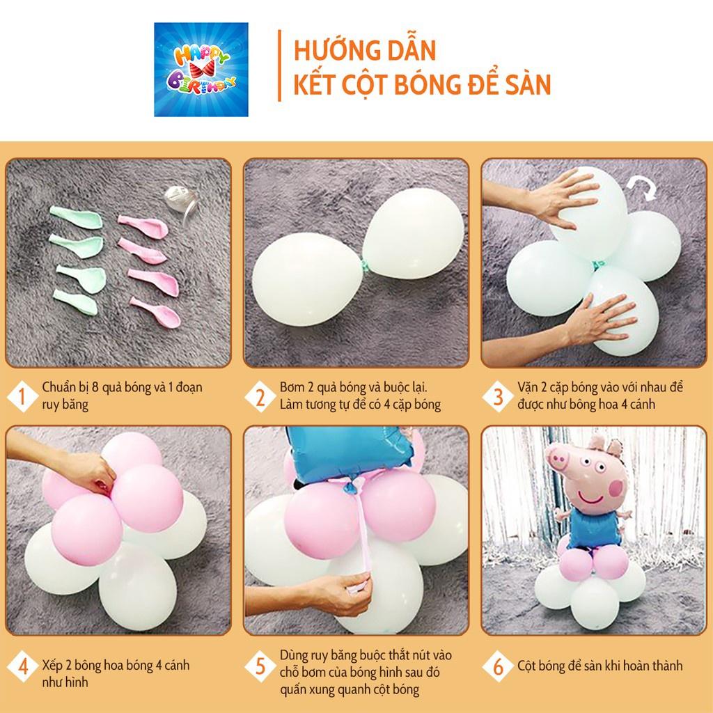 Bóng tròn trong chấm bi trắng mix set trang trí sinh nhật, tiệc, đám cưới, lễ hội #trangtrisinhnhat