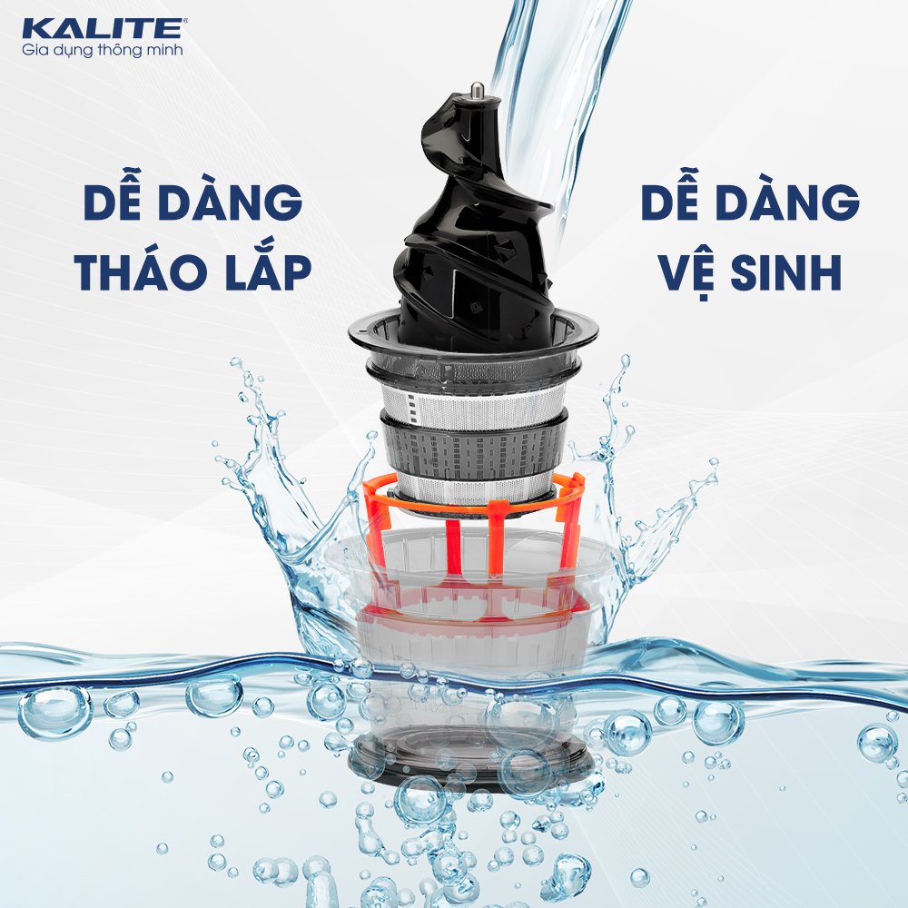 Máy Ép Trái Cây, Máy Ép Chậm KALITE KSJ4412 Công Nghệ Châu Âu Dung Tích 350 ML Công Suất 200 W - Hàng Chính Hãng