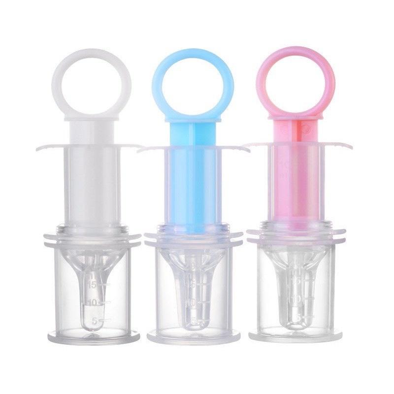 Dụng cụ uống thuoc sữa, bón thuoc bằng ống bơm xilanh cho bé đầu silicon mềm