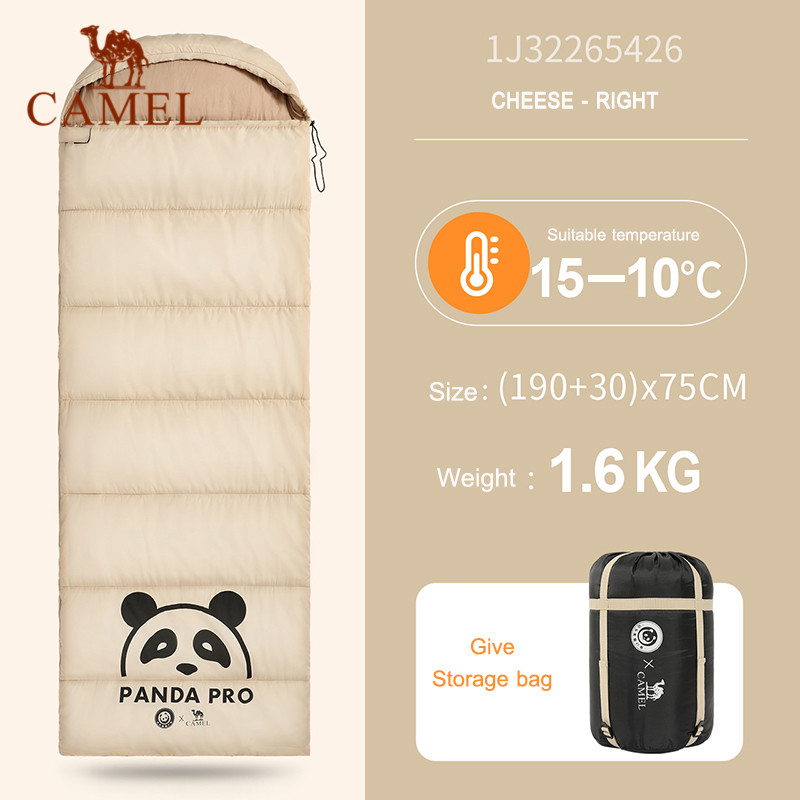 CAMEL CROWN Túi Ngủ Cotton Bảo Vệ Lạnh Dày Túi Ngủ Ghép Nối Cắm Trại Phong Bì Đi Bộ Đường Dài Ngoài Trời Di Động Túi Ngủ Có Thể Giặt Máy Thích hợp cho 10°C đến 15°C