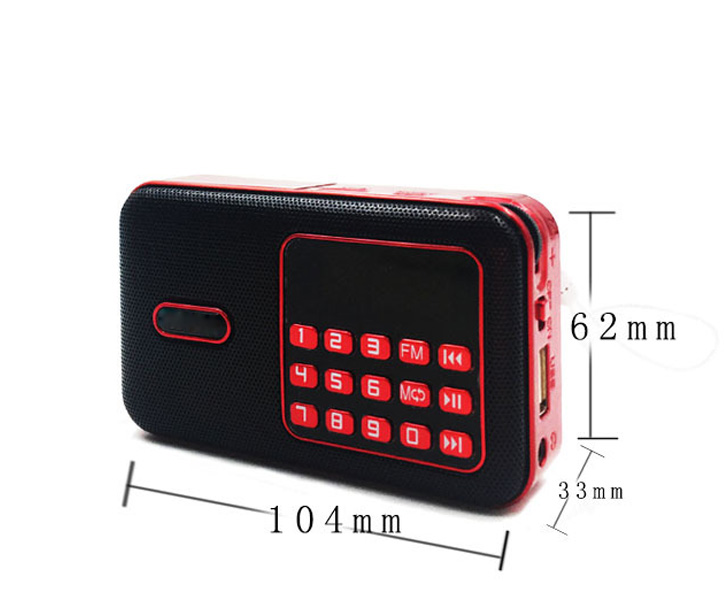 Loa nghe nhạc mini kiêm đài radio C-859 hỗ trợ thẻ nhớ, usb, jack 3.5 (màu ngẫu nhiên)