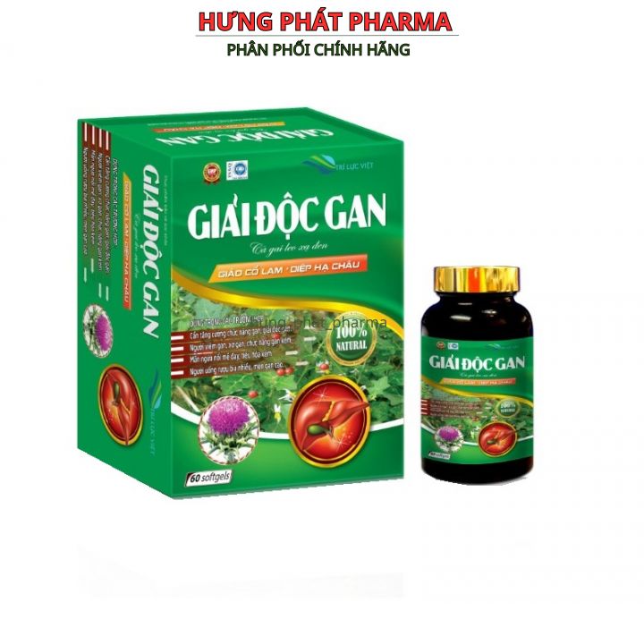 Giải độc gan cà gai leo xạ đen giúp giải độc gan, tăng chức năng gan ,cho người tiêu hóa kém – hộp 60 viên