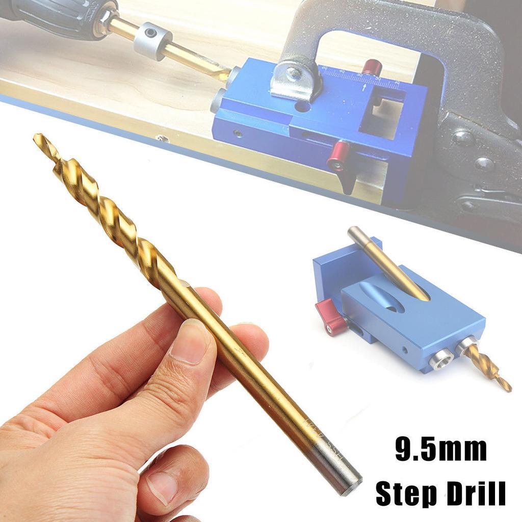 3/8'' 9.5mm Pocket Hole Jig Step Drill Woodworking Joinery For Wood Drilling