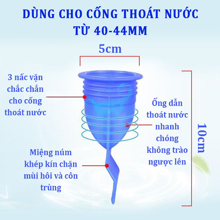 Ngăn Mùi Hôi Cống Ngăn Mùi Thoát Sàn Silicon-Nút Bịt Ống Cống Chống Hôi Hiệu Quả 100