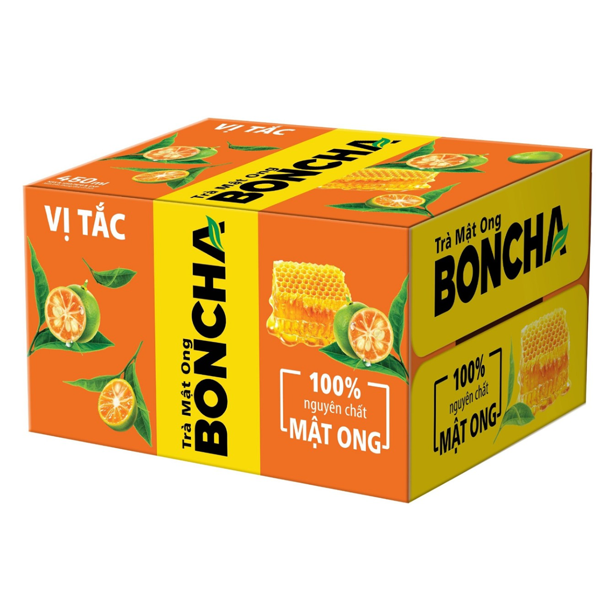 Thùng 24 Chai Trà Mật Ong vị Tắc BONCHA 450ml bao bì Tết
